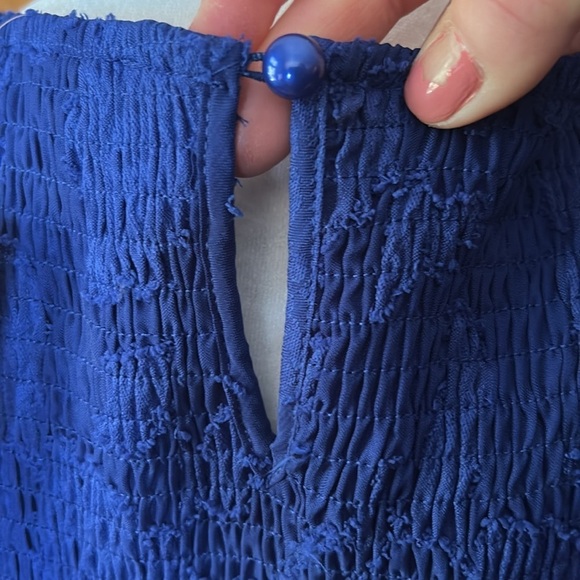 NWT Gorgeous Royal Blue Lace Floral Overlay Maxi Dress Size Large - Picture 11 of 15